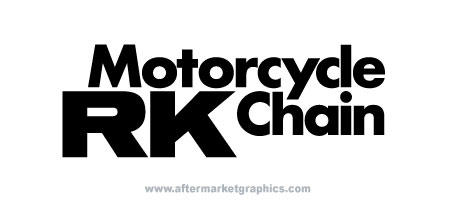 RK Motorcycle Chain Decals - Pair (2 pieces)
